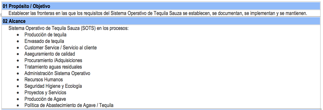 manual de administración sauza