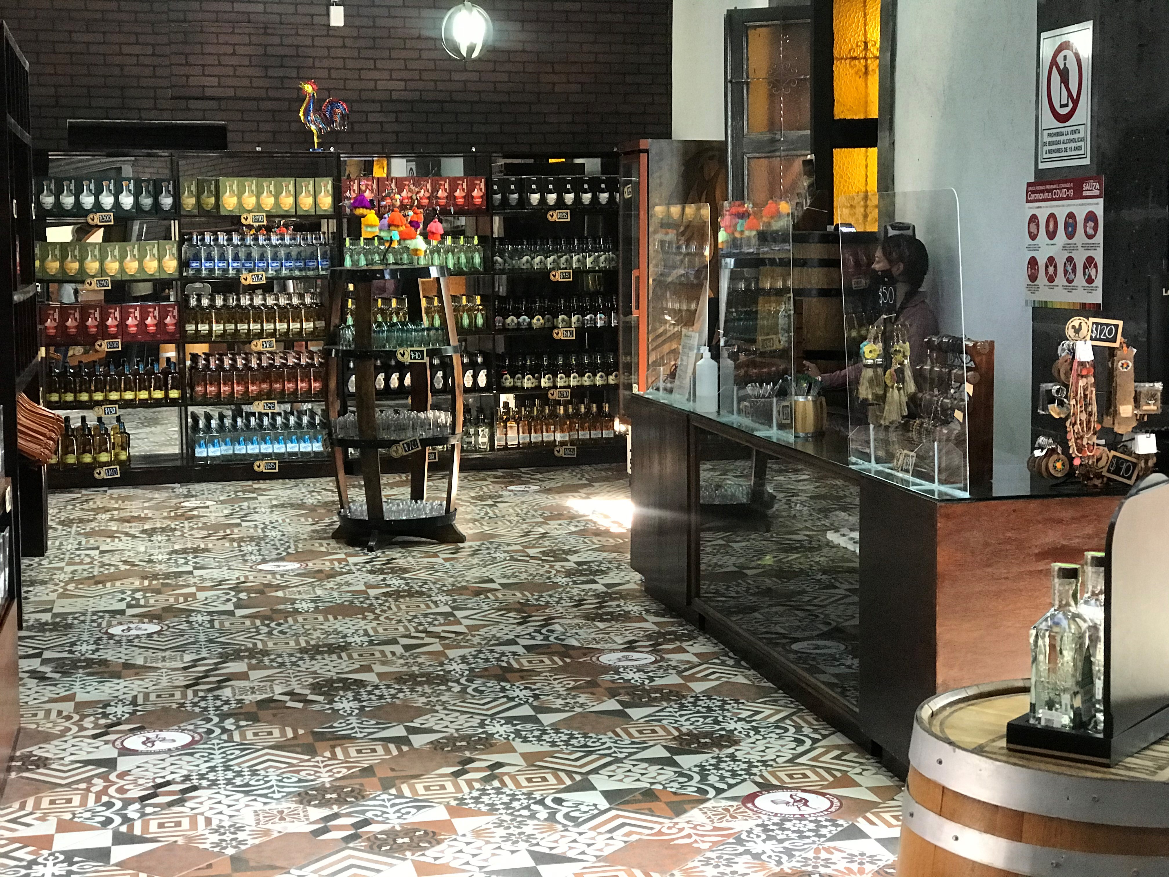 Souvenir shop at Casa Sauza
