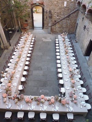 mesa para boda pequeña