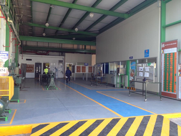 Maintenance area in the warehouse at Casa Sauza