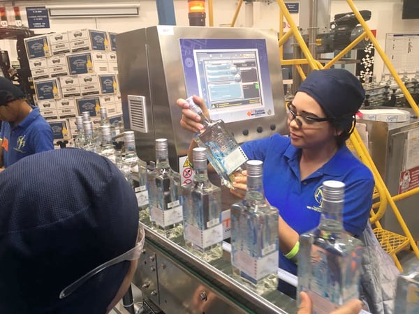 Quality in the bottling line at Casa Sauza