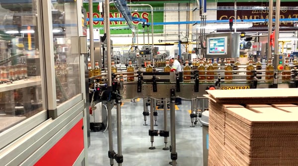 automatized bottling in Casa Sauza