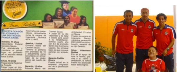 Familia Padilla en Casa Sauza
